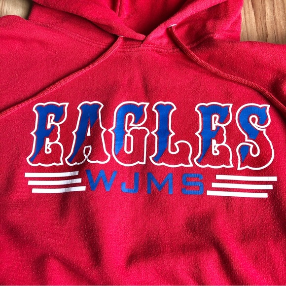 Eagles Hoodie Sweatshirt Pullover Long Sleeve Red Small Men’s UNISEX - Picture 2 of 16